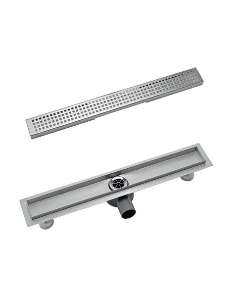 CALHA DE DUCHE HORIZONTAL COM SIFÃO ROTATIVO 360º