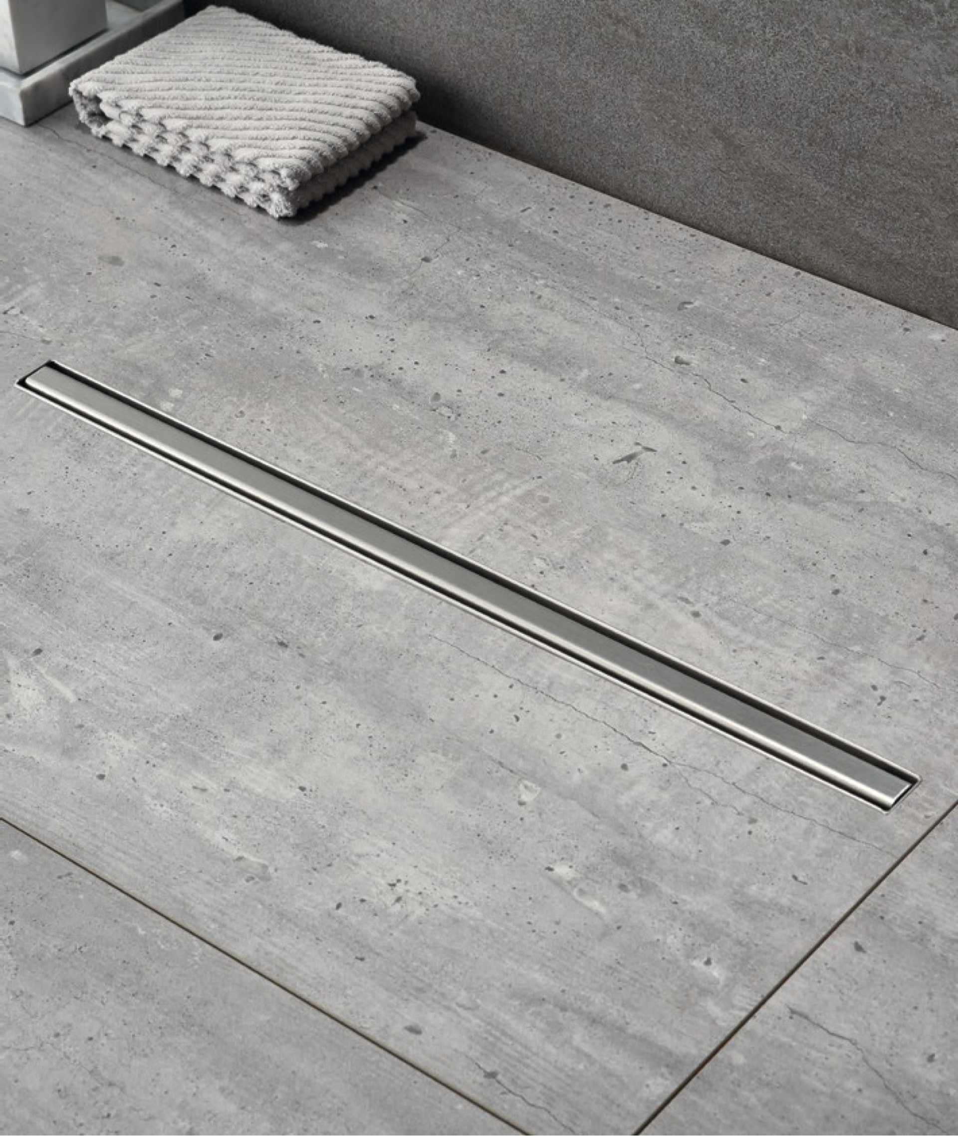 CALHA DE DUCHE HORIZONTAL COM GRELHA SLIM C/ SIFÃO ROTATIVO 360º