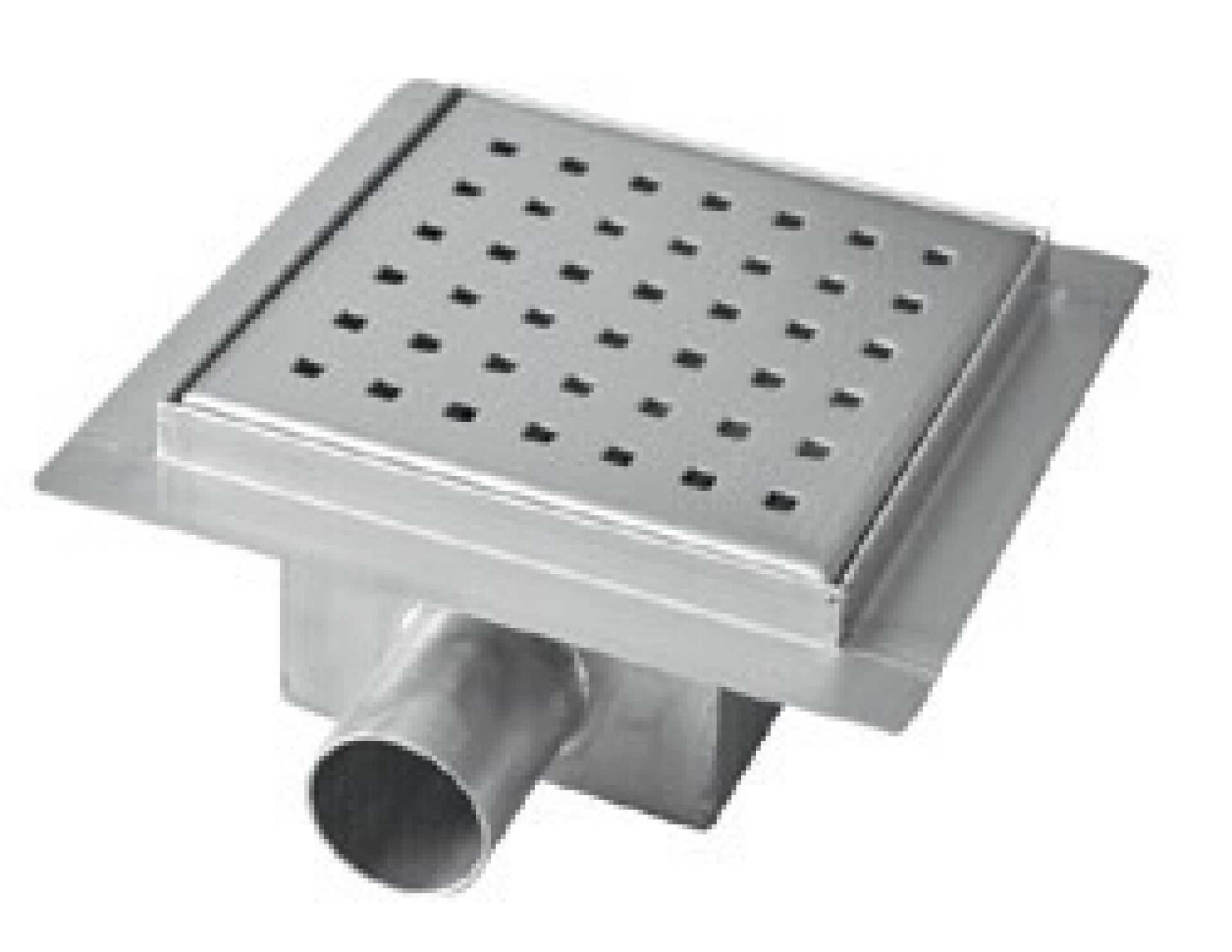 CALHA DE DUCHE QUADRADA COM GRELHA PERFURADA