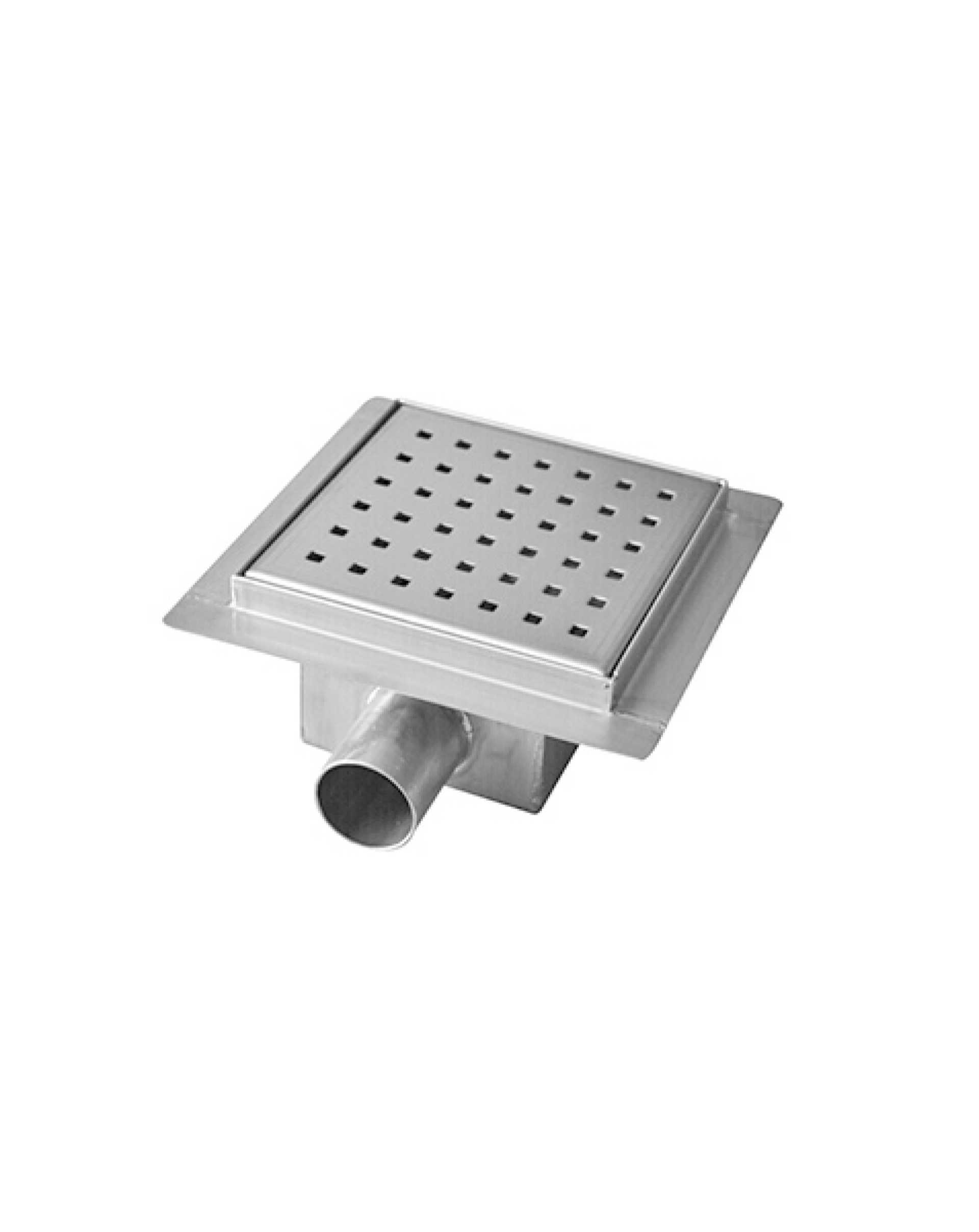 CALHA DE DUCHE QUADRADA COM GRELHA PERFURADA