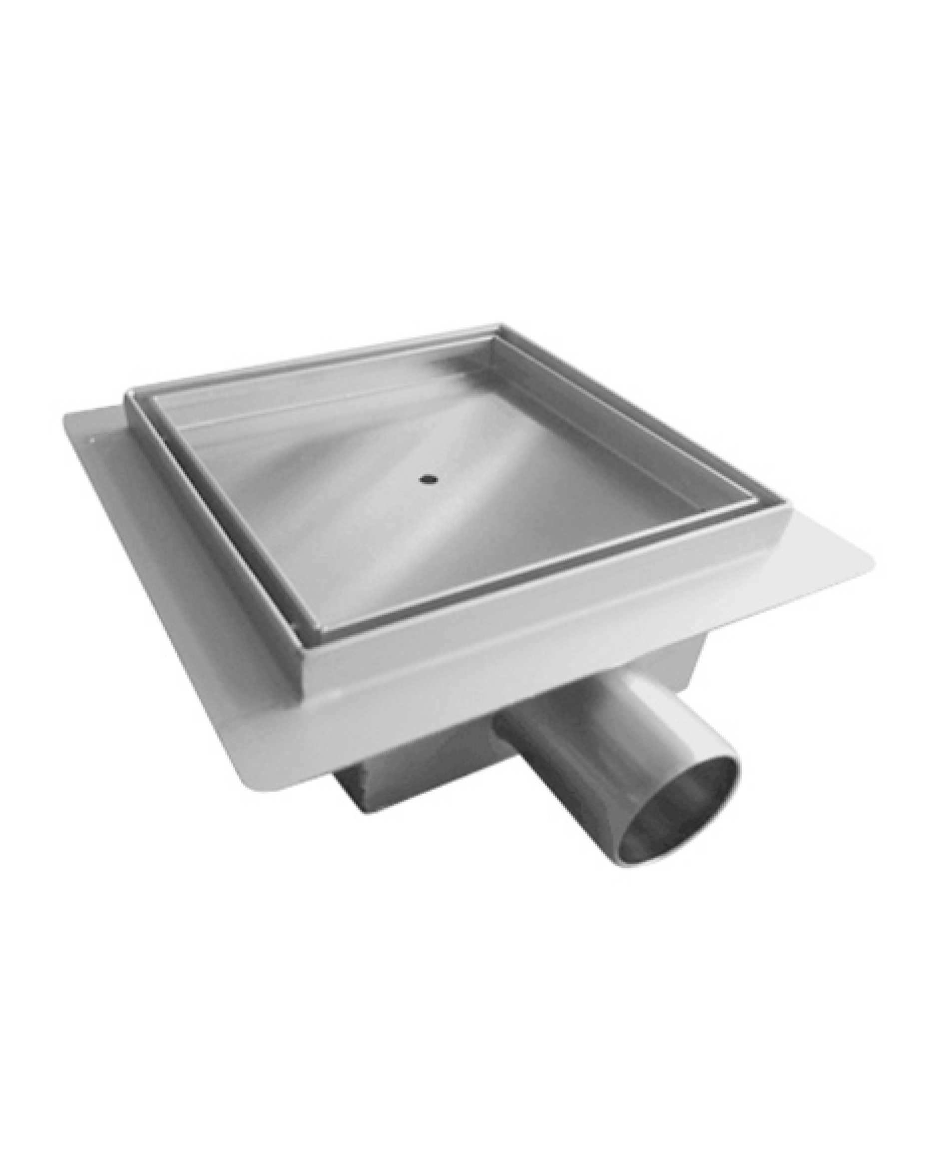 CALHA DE DUCHE QUADRADA COM GRELHA INVERTIDA 