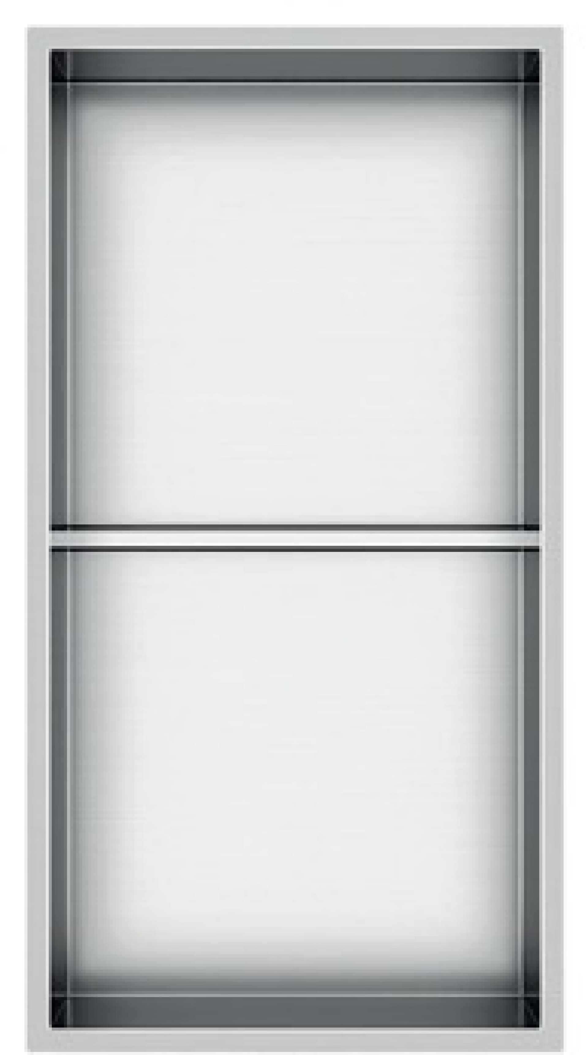 NICHO EM INOX  - 2 PRATELEIRAS